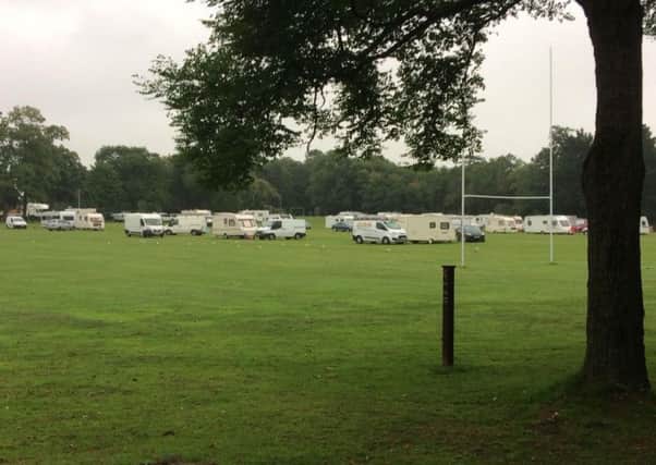 Around 40 caravans are reportedly on Oaklands Park