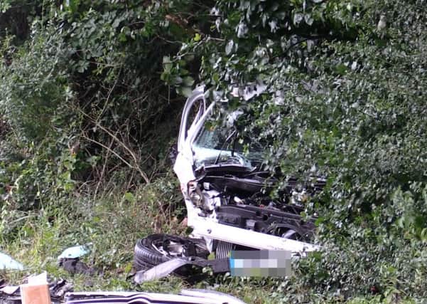 Car and van involved in crash in Sloughgreen Lane, Warninglid.