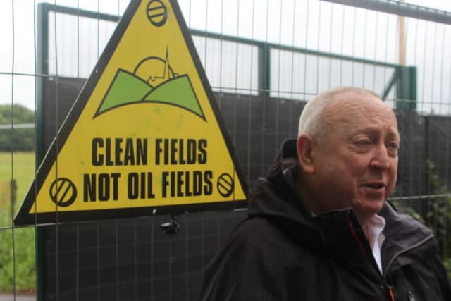 Green MEP Keith Taylor at Broadford Bridge drilling site