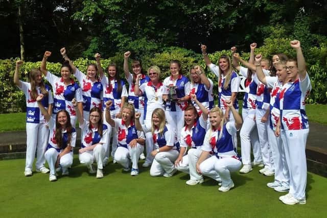 The victorious England team at the British Isles Junior International Series.