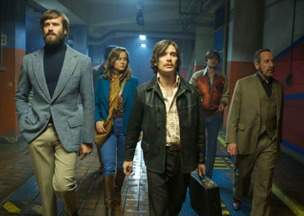 Kerry Brown. Armie Hammer as Ord, Brie Larson as Justine, Cillian Murphy as Chris, Sam Riley as Stevo and Michael Smiley as Frank in Free Fire
