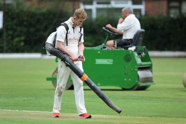Cricket SPCL Premier game  Roffey v Ansty.  Rain stop play. Pic Steve Robards SR1717105 SUS-170731-104638001
