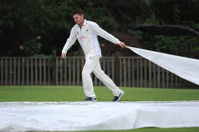 Cricket SPCL Premier game  Roffey v Ansty.  Rain stop play. Pic Steve Robards SR1717127 SUS-170731-104704001