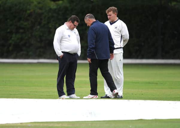 Cricket SPCL Premier game  Roffey v Ansty.  Rain stop play. Pic Steve Robards SR1717155 SUS-170731-104745001