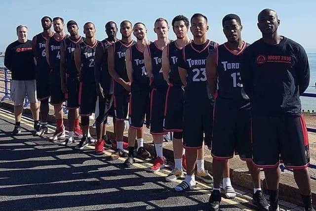 The ABA Toronto Knights squad on the seafront.