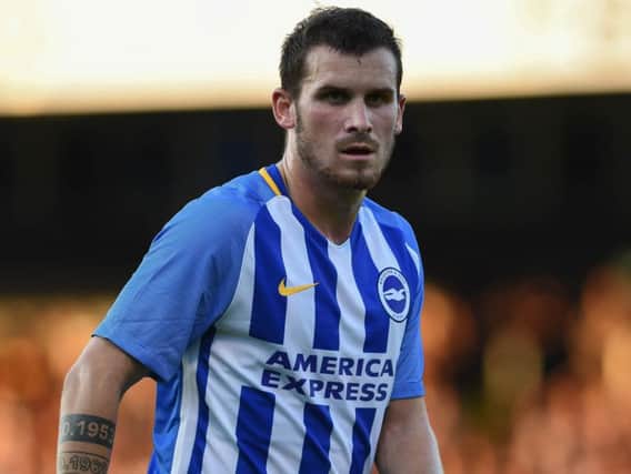 Pascal Gross pictured in Albion's new shirt at Southend last week. Picture by Phil Westlake (PW Sporting Photography)