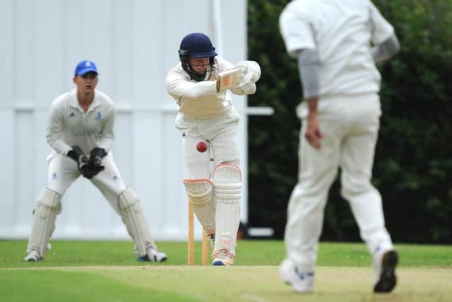 Cricket: Sussex League Division 5: West Chiltington (batting) v Goring 2nd. Hugo Gillespie. Pic Steve Robards SR1717022 SUS-170731-104503001