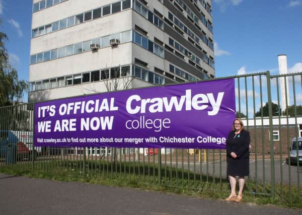 New principal Vicki Illingworth outside Crawley College