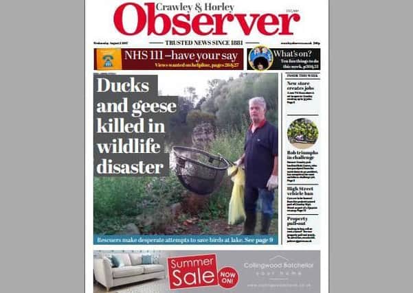 Today's Crawley Observer (Wednesday, August 2)