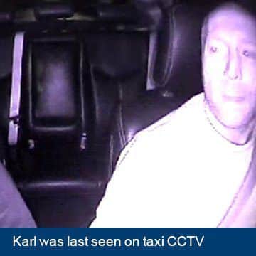Karl Bunster was last seen on taxi CCTV in Hastings. Photo courtesy of Sussex Police. SUS-170208-124344001