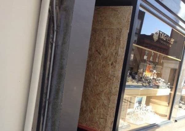 The smashed window at Gold Arts has already been fixed and it's 'back to businesses' for the jewellers