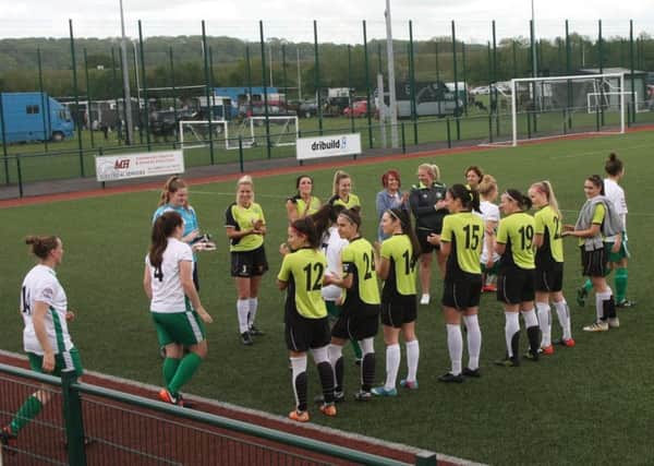 Chi City Ladies get a guard of honour after winning promotion last season