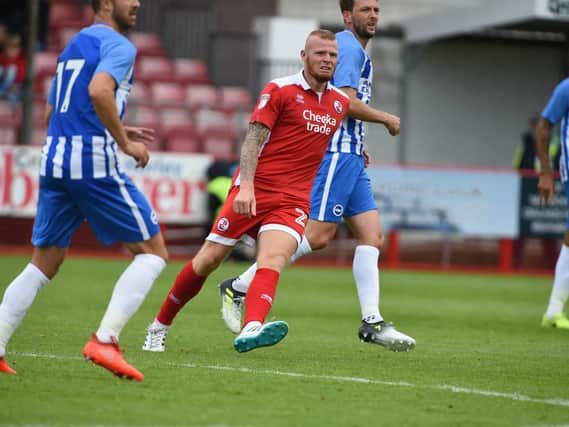 Crawley Town striker Thomas Verheydt in action against Brighton last week
Picture by PW Sporting Photography