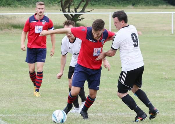 Action from Bexhill United's recent pre-season friendly against Eastbourne Town. Picture courtesy Joe Knight