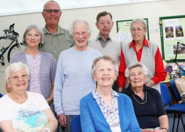Pat Clemow, front centre, with members of Worthing Area Macular Support Group. Photo by Derek Martin DM17838332a.jpg