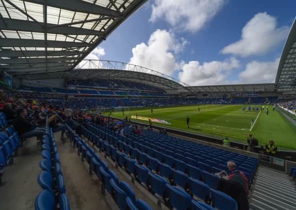 Inside the Amex wideshot. Picture by Phil Westlake