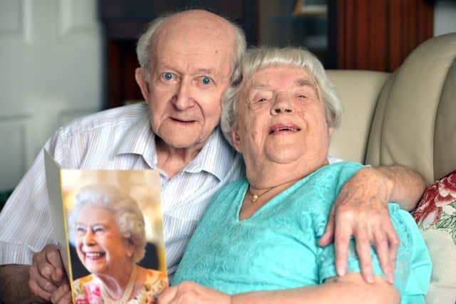 Congratulations from The Queen ... Eric and Mary Baker have been together for seven decades