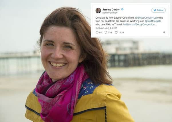 Beccy Cooper has been praised on social media for her election win