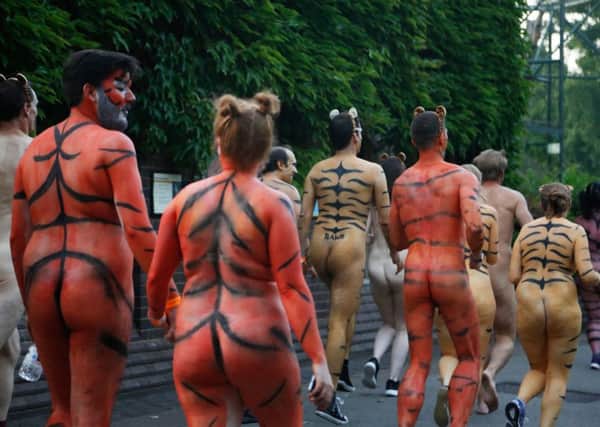 Runners from last year's naked run. Picture: ZSL