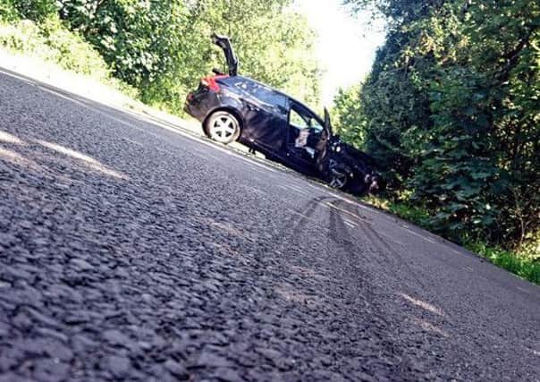 Sharpthorne crash. Photo by Sussex Roads Policing.