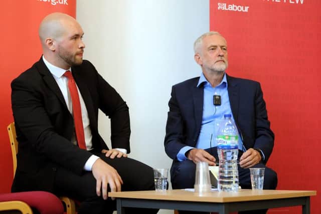 Labour Leader Jeremy Corbyn MP at The Charis Centre with Peter Lamb, Crawley 07-08-17. Pic Steve Robards SR1717996 SUS-170708-165757001