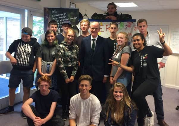 Bognor Regis MP Nick Gibb with Wave 1 Team 2, one of the nine groups of young people from Arun on this year's NCS programme