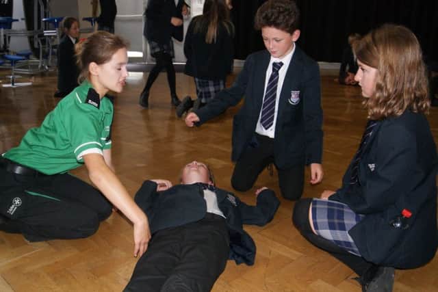 First Aid training for the pupils