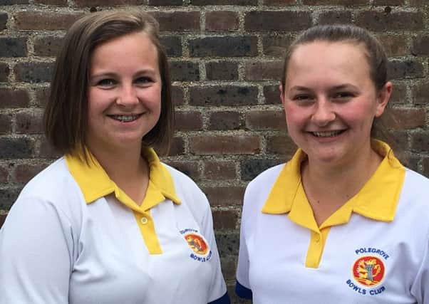 Bowls talents Alice Phillimore (left) and Jo Watt at the National Championships.