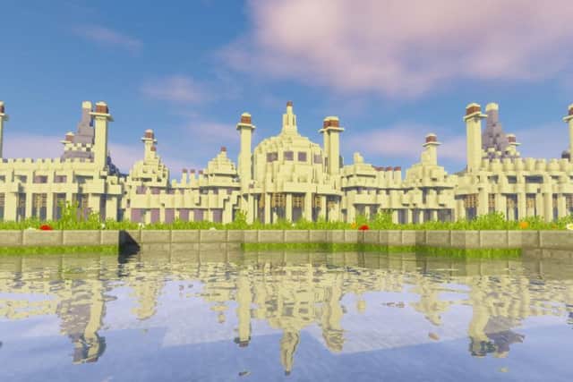 The Royal Pavilion in Blockbuilders' virtual reality map of the city