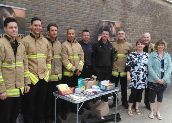 Firefighters from Crawley and colleagues from Smokefree West Sussex. Picture: WSFRS