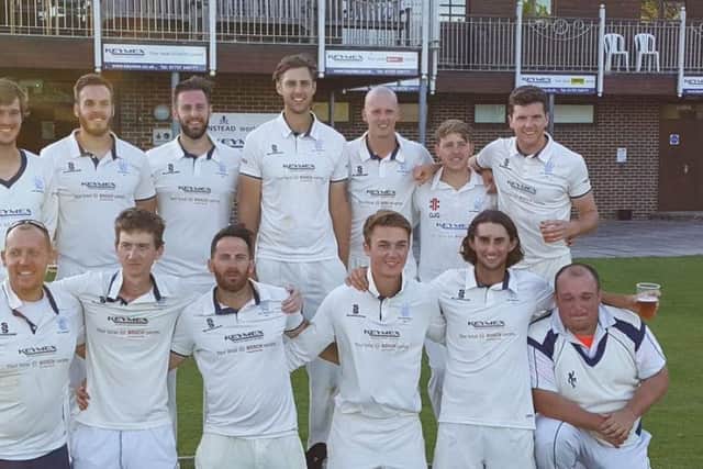 East Grinstead Cricket Club's winning ECB National Club Cup quarter-final team