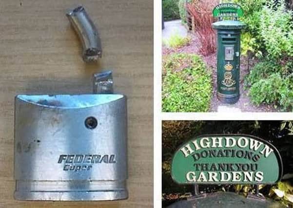 Donations were stolen after a thief broke through an 'industrial padlock', according to staff