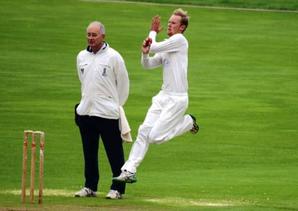 Shawn Johnson bowling for Bexhill against Preston Nomads a fortnight ago. Picture courtesy Andy Hodder