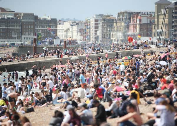 Revellers packed out Brighton Beach this weekend (August 13). Picture: Eddie Mitchell