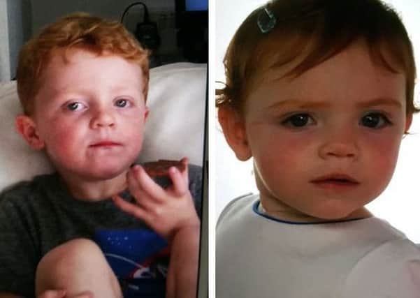 Three-year-old Joey and 18-month-old Betsy are missing with their father Robert Roche, police said. Sussex Police picture