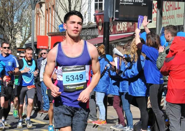 Reuben Selby running the Brighton Marathon in 2015