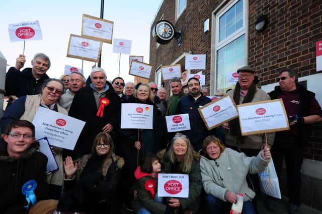 Dozens turned out for a rally to keep the Post Office in its current building in February