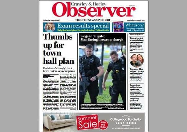 Today's Crawley Observer (Wednesday, August 16)