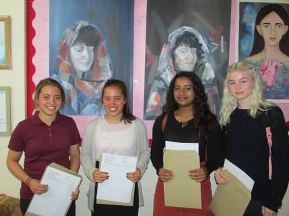 Students from St Richard's with their A-level results
