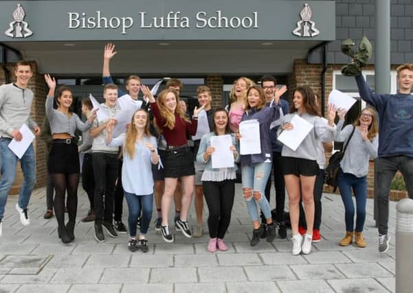DM17840631.jpg Bishop Luffa School A-level results 2017. Photo by Derek Martin SUS-170817-122119008