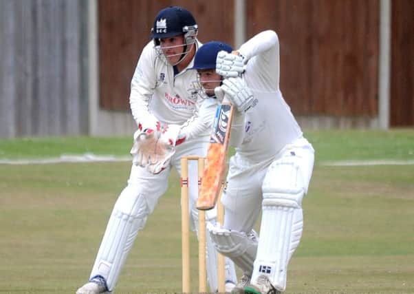 Finn Hulbert batting for Hastings Priory during June's reverse fixture against Roffey. Picture courtesy Steve Robards