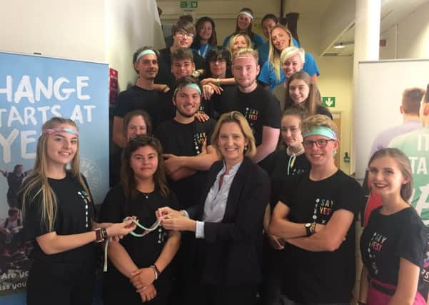 Amber with the young people on the NCS programme
