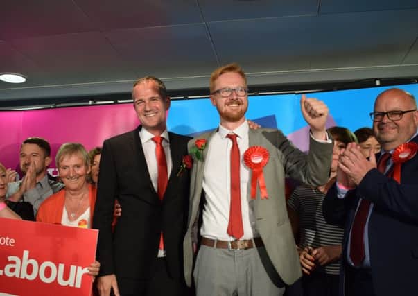 Lloyd Russell-Moyle (centre), and Peter Kyle (left) are Sussex's two Labour MPs