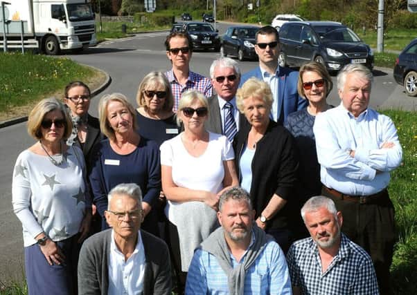 Members of the Arundel Chamber of Commerce gathered earlier this year to demonstrate their support for a bypass. Picture: Steve Robards