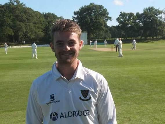 Nick Oxley made 185 in Sussex's first innings of the semi-final against Somerset. Picture by Colin Bowman