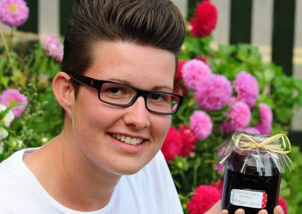 Leah Jones, voted  best newcomer to the show, with her tayberry jam. Pictures: Kate Shemilt ks171017-3