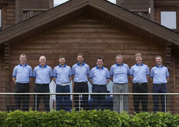 The PGA Cup line-up including Chris McDonnell, fourth from left