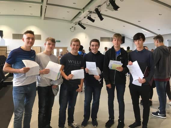 Students at Cardinal Newman collect their GCSE results