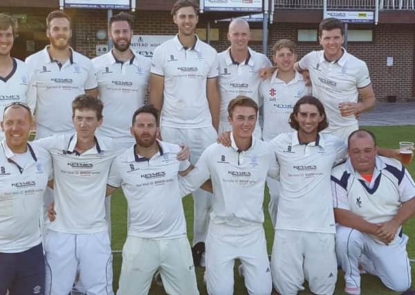 East Grinstead Cricket Club's winning ECB National Club Cup quarter-final team