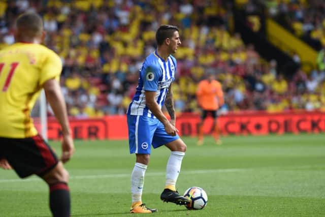Brighton & Hove Albion winger Anthony Knockaert in action against Watford. Picture by PW Sporting Pics
